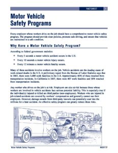 Motor Vehicle Safety Programs