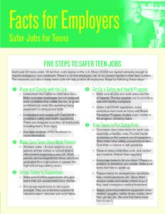 Facts for Employers - Safer Jobs for Teens