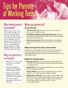 Tips for Parents of Working Teens