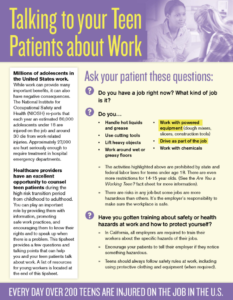 Young Workers: Talking to Teen Patients