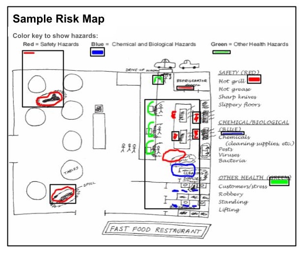 Drawing of a risk map.
